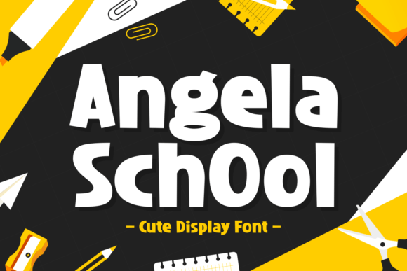 Angela School: A Playful Display Font for Engaging Marketing