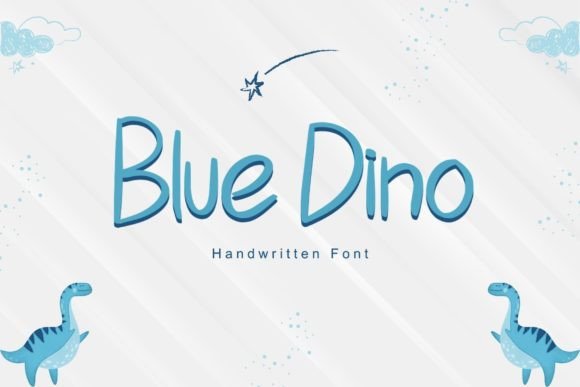 Dino Blue: A Friendly Handwritten Font for Small Business Branding
