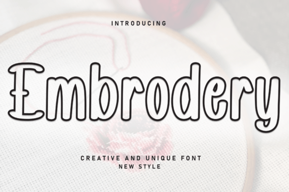 Embrodery: A Friendly Display Font for Editorial Charm