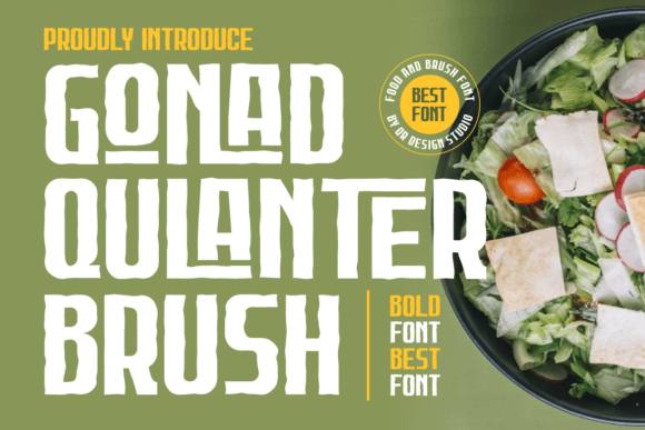 Gonad Qulanter Brush: A Bold, Authentic Display Font for Small Brands