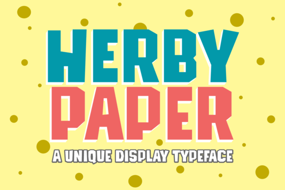 Herby Paper: A Bright, Handwritten Display Font for Playful Digital Brands