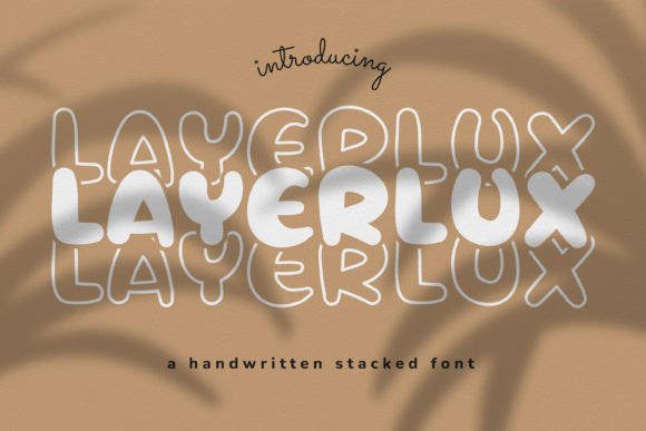 Layerlux: A Stacked Display Font That Elevates Handmade Products