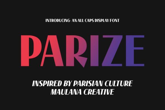 Parize: A Bold, Friendly Display Font for Small Business Branding