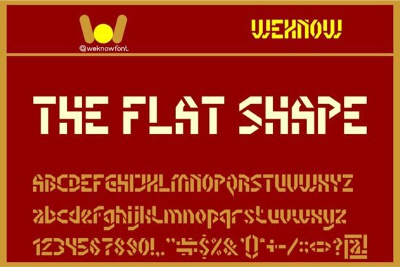 The Flat Shape: A Techno-Sci-Fi Display Font for Makers