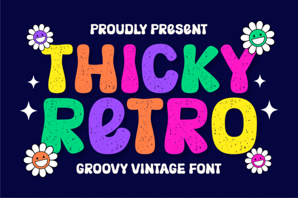 Thicky Retro: A Playful Display Font for Handmade Charm